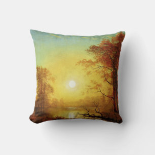 Albert Bierstadt painting, Sunrise, Kissen
