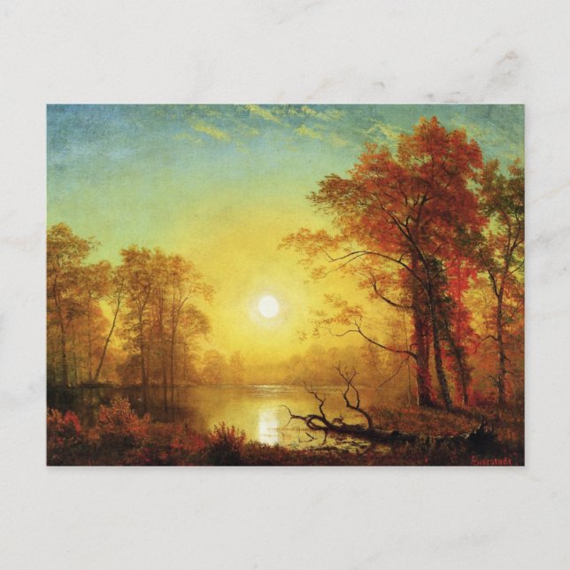 Albert Bierstadt painting, Sunrise Postkarte (Vorderseite)