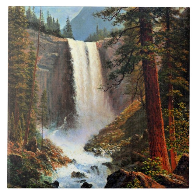 Albert Bierstadt painting, Vernal Falls Fliese (Vorderseite)