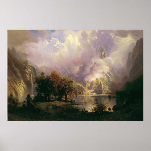 Albert Bierstadt - Rocky Mountain Landscape Poster (Vorne)