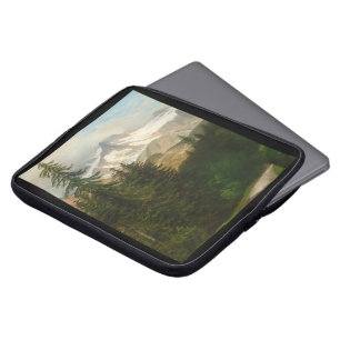 Albert Bierstadt Schnee im Hochland malen Laptopschutzhülle