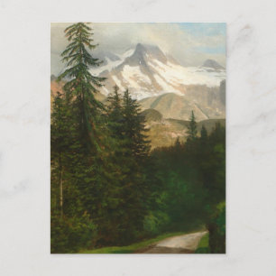 Albert Bierstadt Schnee im Hochland malend Postkarte