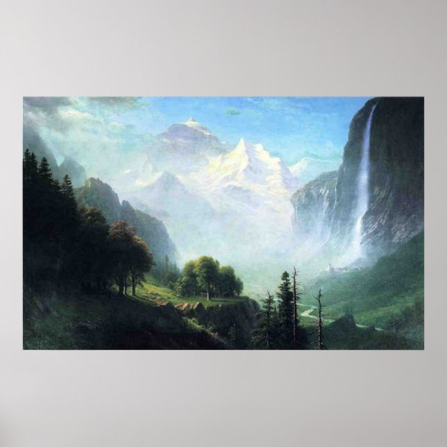 Albert Bierstadt staubbach liegt in der Nähe von L Poster (Vorne)