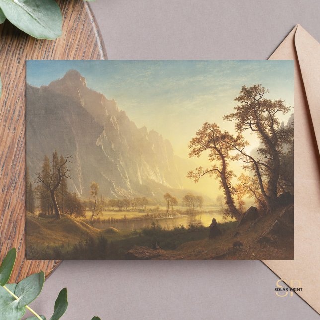 Albert Bierstadt Sunrise Yosemite Valley Malerei Postkarte (Von Creator hochgeladen)