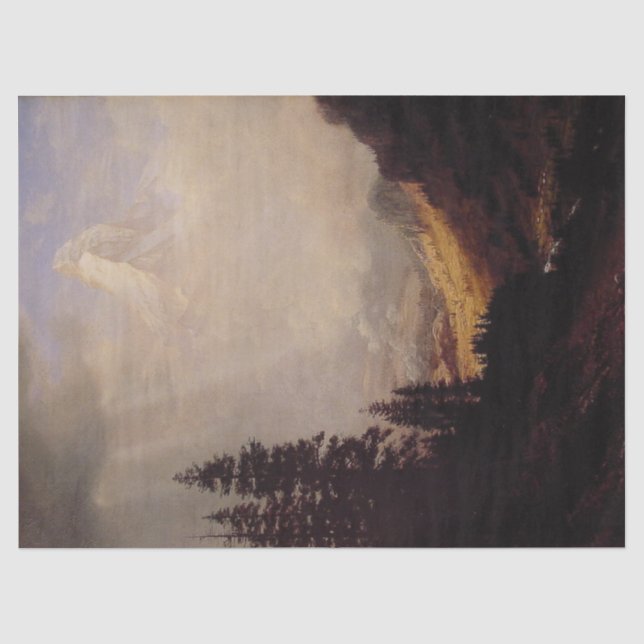 Albert Bierstadt "The Matterhorn" 1850 Decoupage Seidenpapier (Vorderseite)