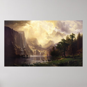 Albert Bierstadt Unter den Bergen der Sierra Nevad Poster