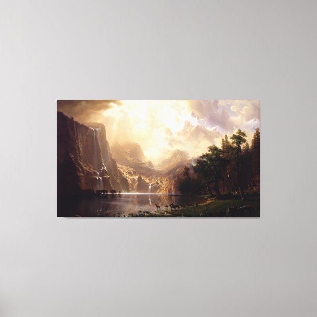 Albert Bierstadt - Unter den Sierra Nevada, Kalifo Leinwanddruck (Vorderseite)