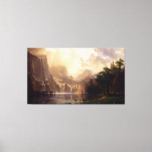 Albert Bierstadt - unter der Sierra Nevada, Califo Leinwanddruck