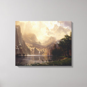 Albert Bierstadt - unter der Sierra Nevada Leinwanddruck
