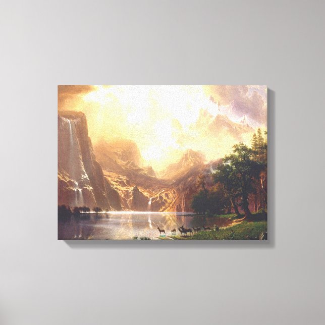 Albert Bierstadt Unter der Sierra Nevada Leinwanddruck (Vorderseite)