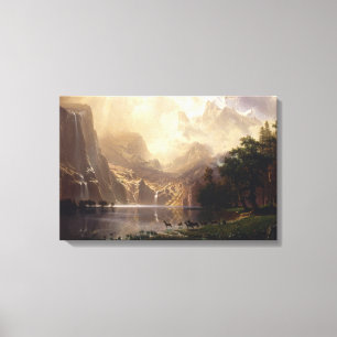 Albert Bierstadt - unter der Sierra Nevada Leinwanddruck