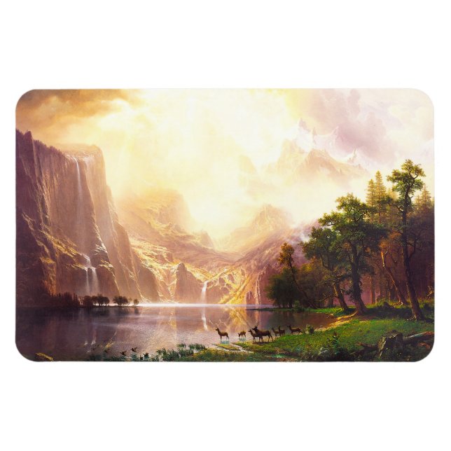 Albert Bierstadt Unter der Sierra Nevada Magnet (Horizontal)