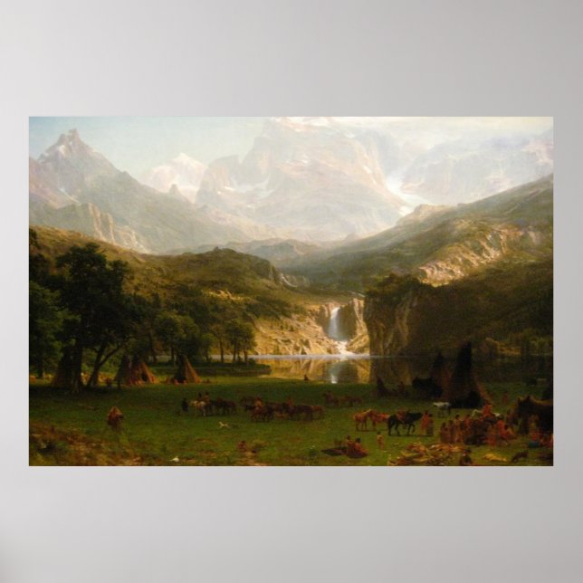 Albert Bierstädter Rocky Mountains, Lander Peak Poster (Vorne)