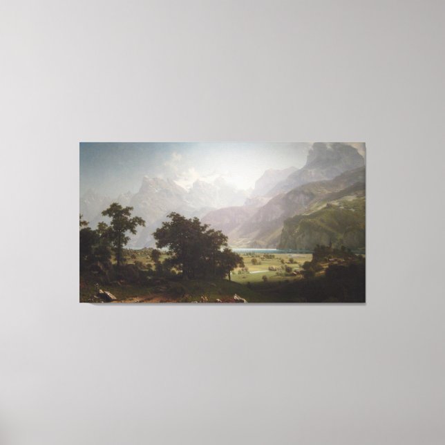 Albert Bierstadter Vierwaldstättersee, 1858 Leinwanddruck (Vorderseite)