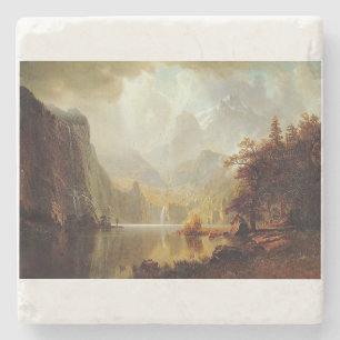 Albert Bierstadts Gemälde, In den Bergen 1867 Steinuntersetzer