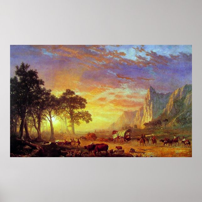 Albert Bierstadts Oregon Trail, 1869 Poster (Vorne)