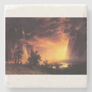 Albert Bierstadts Sonnenuntergang im Yosemitetal Steinuntersetzer