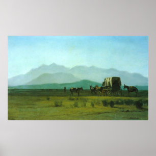 Albert Bierstadt's Surveyor's Wagon in the Rockies Poster