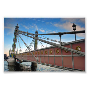 Albert Bridge Chelsea and Battersea London Vereini Fotodruck