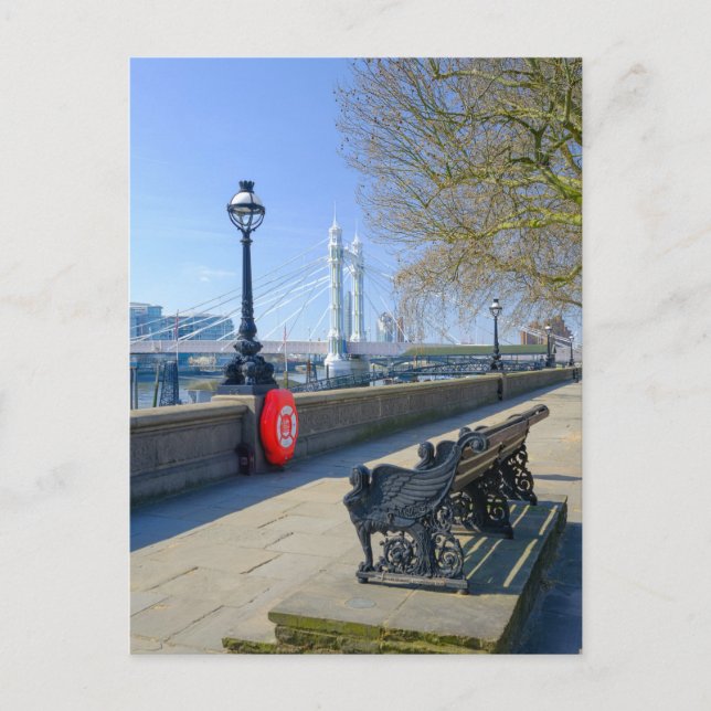 Albert Bridge, London Postcard Postkarte (Vorderseite)