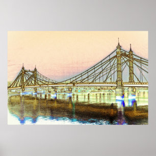 Albert Bridge London Poster