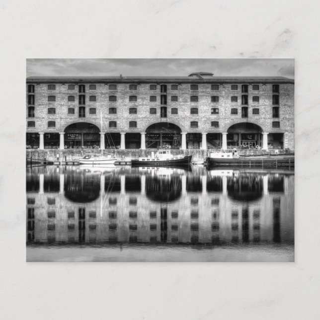 Albert Dock Liverpool Feiertagspostkarte (Vorderseite)