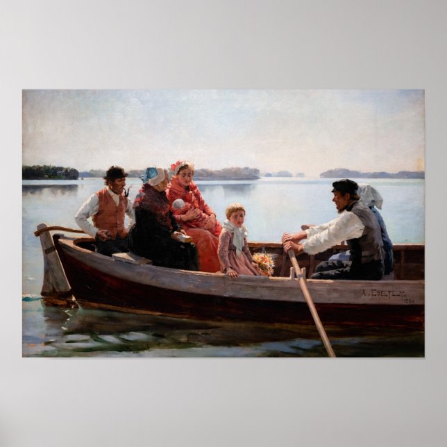 Albert Edelfelt - Auf die Feier gehen Poster (Vorne)