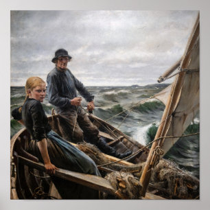 Albert Edelfelt - Auf See Poster