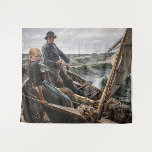 Albert Edelfelt - Auf See Wandteppich (Vorderseite (Horizontal))