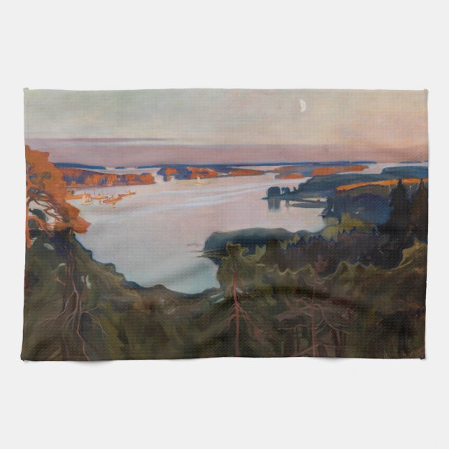 Albert Edelfelt - Blick über Haikko Geschirrtuch (Horizontal)