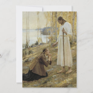 Albert Edelfelt - Christus und Maria Magdalena Dankeskarte