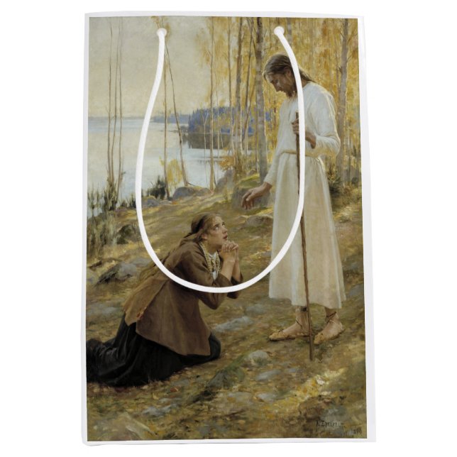 Albert Edelfelt - Christus und Maria Magdalene Mittlere Geschenktüte (Vorderseite)