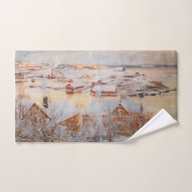 Albert Edelfelt - Dezember Day Badhandtuch Set (Handtuch)