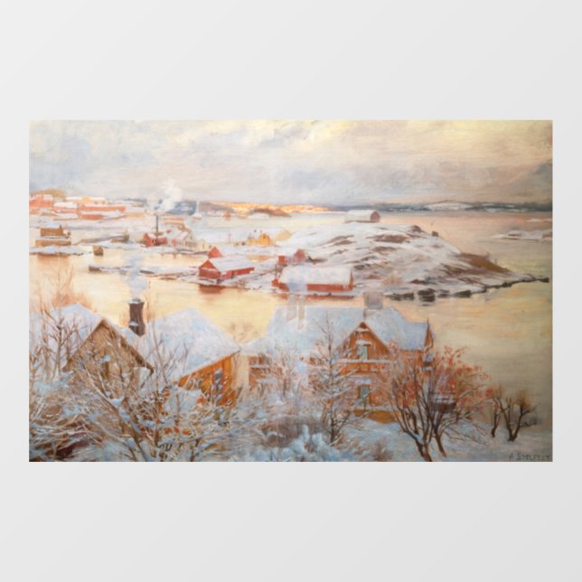 Albert Edelfelt - Dezember Day Fensteraufkleber (Blatt)