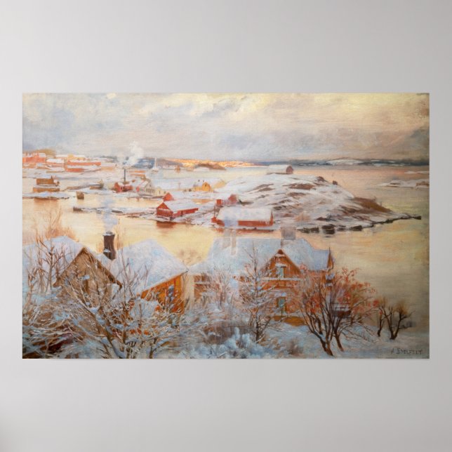 Albert Edelfelt - Dezember Day Poster (Vorne)