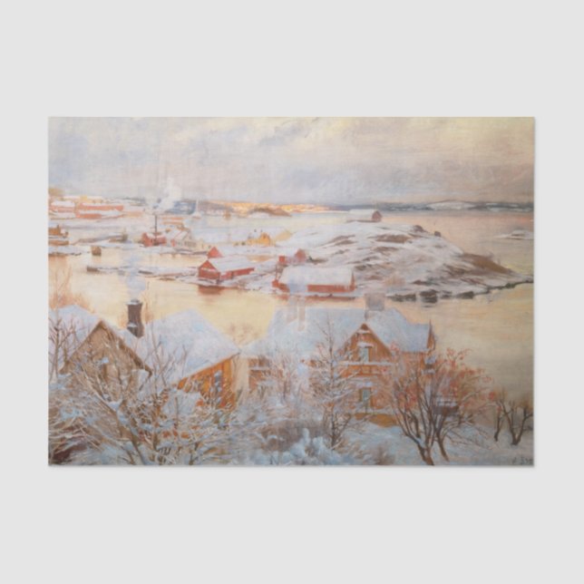 Albert Edelfelt - Dezember Day Seidenpapier (Vorderseite)