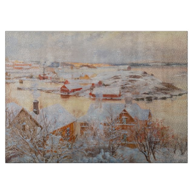 Albert Edelfelt - Dezembertag Schneidebrett (Vorderseite)