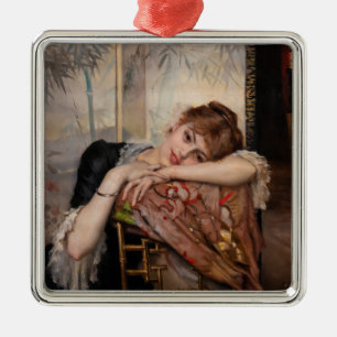 Albert Edelfelt - Die Pariserin / Virginie Ornament Aus Metall