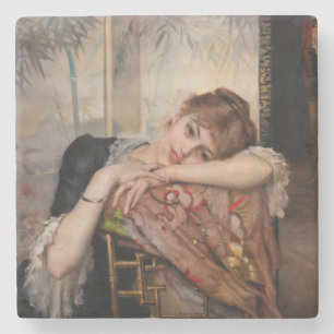 Albert Edelfelt - Die Pariserin / Virginie Steinuntersetzer