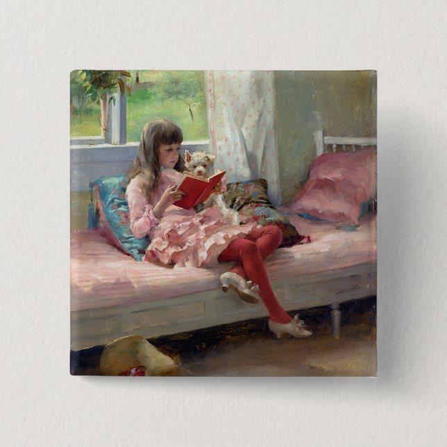 Albert Edelfelt - Gute Freunde Button (Vorderseite)