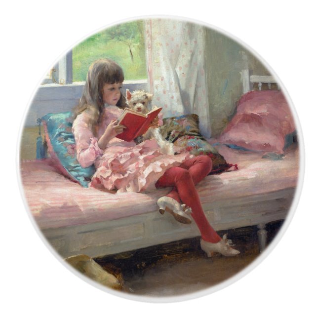 Albert Edelfelt - Gute Freunde Keramikknauf (Vorderseite)