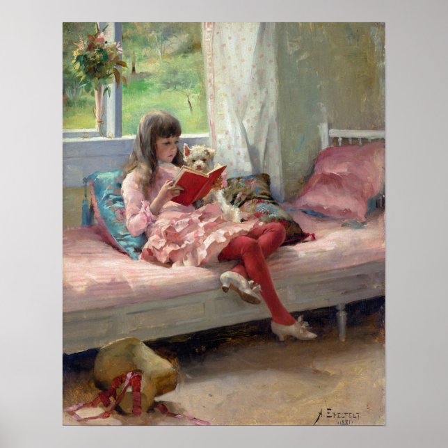 Albert Edelfelt - Gute Freunde Poster (Vorne)