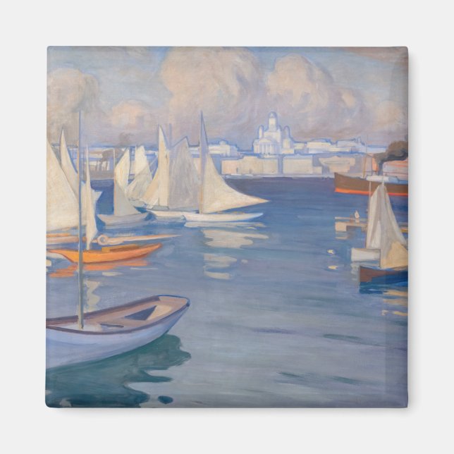 Albert Edelfelt - Hafen in Helsinki Magnet (Vorne)