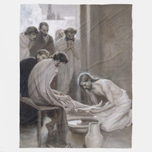 Albert Edelfelt - Jesus wäscht den Jüngern die Füß Fleecedecke