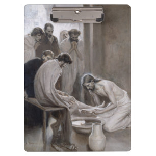 Albert Edelfelt - Jesus wäscht den Jüngern die Füß Klemmbrett