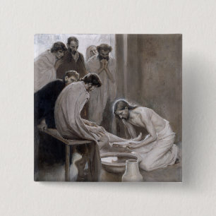 Albert Edelfelt - Jesus Washing Feet of Disciples Button