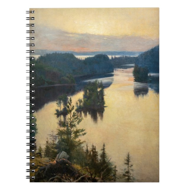 Albert Edelfelt - Kaukola Ridge at Sunset Notizblock (Vorderseite)