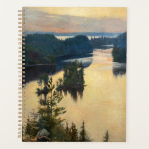 Albert Edelfelt - Kaukola Ridge at Sunset Planer