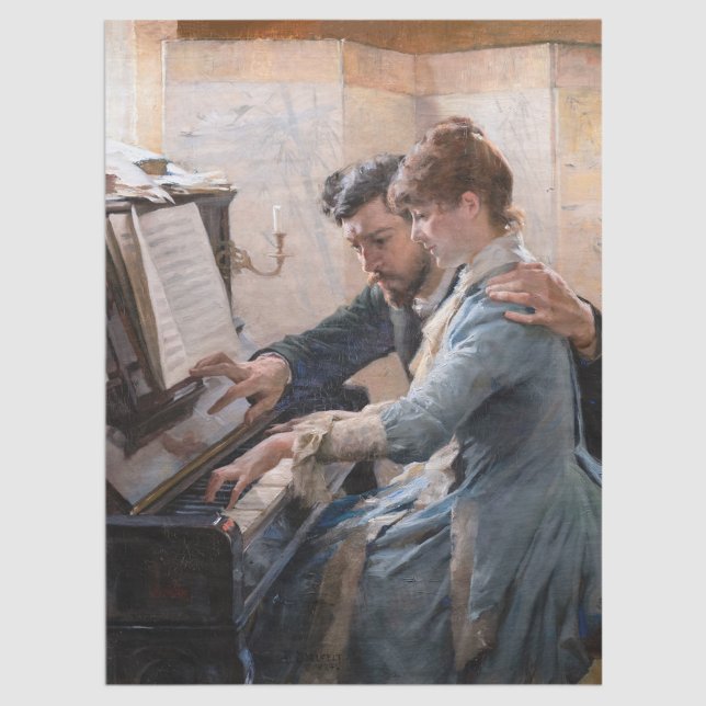 Albert Edelfelt - Klavier spielen Seidenpapier (Von Creator hochgeladen)