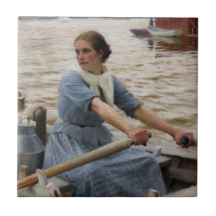 Albert Edelfelt - La Laitiere Fliese